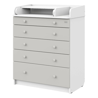 Комод с органайзером Атон Maks 805 белая аляска-серый шелк 01